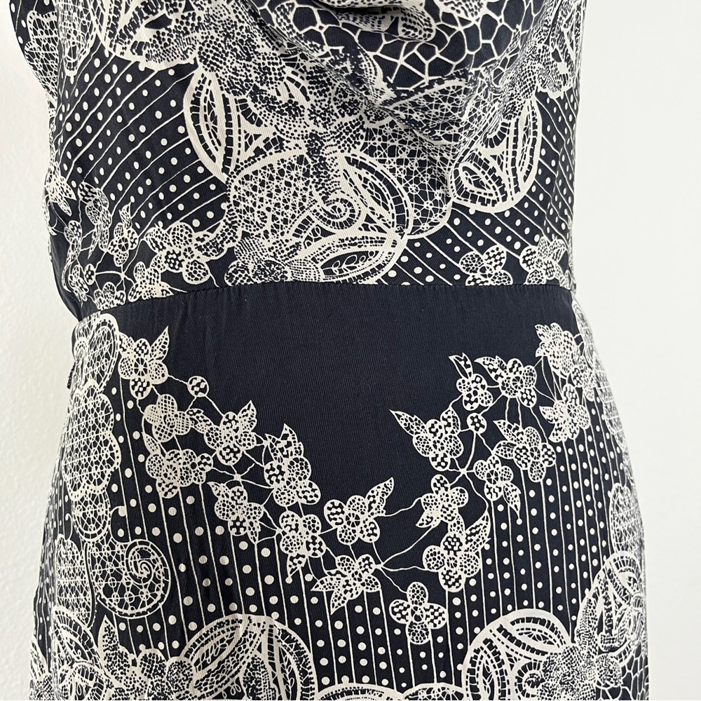Nicole Miller Black and White Halter Maxi Sundress. Pre owned. - Picture 6 of 15